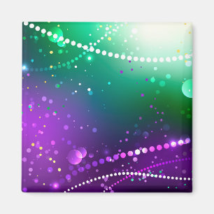 Mardi Gras Festiver Lila Hintergrund Magnet