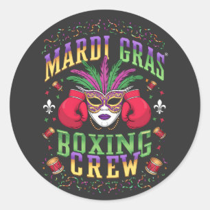 Mardi Gras Festmaske, Geist der Boxing Crew Runder Aufkleber