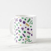 Mardi Gras Festtagsmuster-Tasse Kaffeetasse (Vorderseite Links)