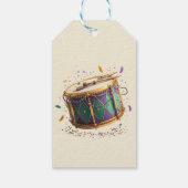 Mardi Gras Festtrommel Geschenkanhänger (Rückseite)