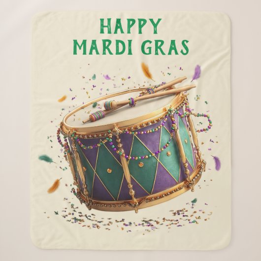 Mardi Gras Festtrommel Sherpadecke (Vorderseite)