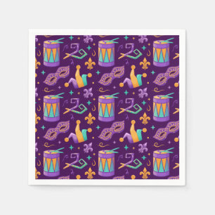 Mardi Gras Fett Dienstag Karneval Serviette