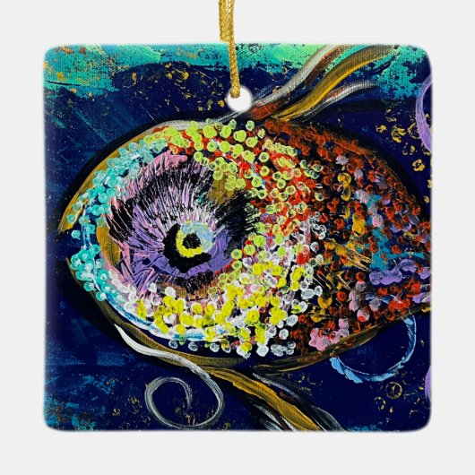 Mardi Gras Fish Ornament (Vorderseite)