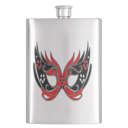 Mardi Gras Flachmann (Vorderseite)