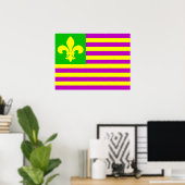 Mardi Gras Flag Poster (Heimbüro)