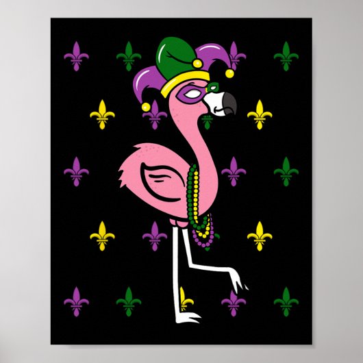 Mardi Gras Flamingo Carnival Parade Costume  Poster (Vorne)