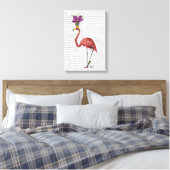 Mardi Gras Flamingo Full Leinwanddruck (Insitu (Schlafzimmer))
