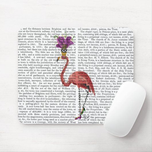 Mardi Gras Flamingo Full Mousepad (Mit Mouse)
