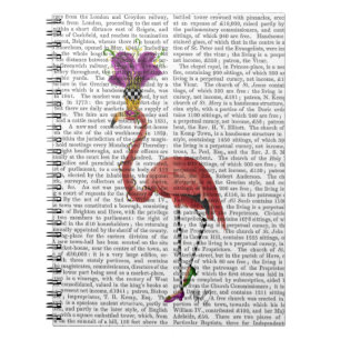 Mardi Gras Flamingo Full Notizblock