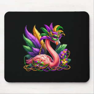 Mardi Gras Flamingo Hawaiianische Tropical Party M Mousepad