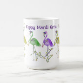 Mardi Gras flamingos party Kaffeetasse (Mittel)