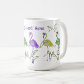 Mardi Gras flamingos party Kaffeetasse (VorderseiteRechts)