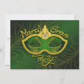Mardi Gras Flat Einladung (Vorderseite)