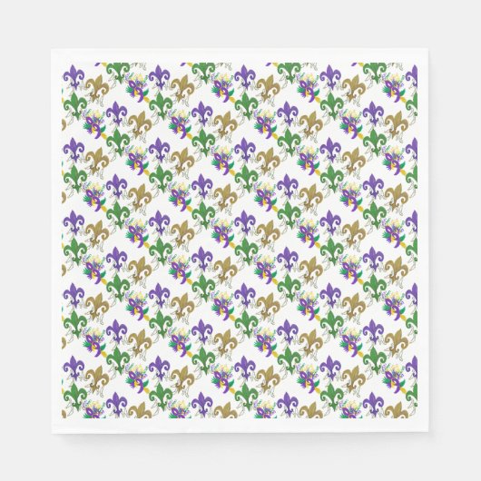 Mardi Gras fleu de lis Serviette (Vorderseite)