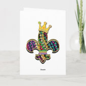 Mardi Gras Fleur Celebrate Karte (Rückseite)