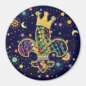 Mardi Gras Fleur Celebrate Magnet (Vorne)