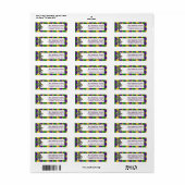 Mardi Gras Fleur d2 Rücksendeadressen-Aufklebers (Vorne)