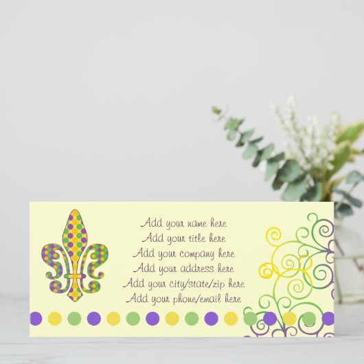 Mardi Gras Fleur de Dots (Stehend Vorderseite)