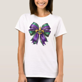 Mardi Gras Fleur-de-Lis Bow T-Shirt