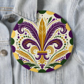 Mardi Gras fleur-de-lis Button (Beispiel)