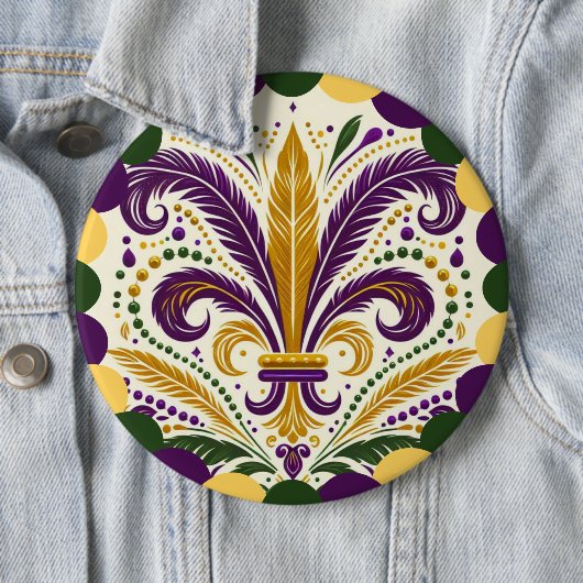 Mardi Gras fleur-de-lis Button (Beispiel)