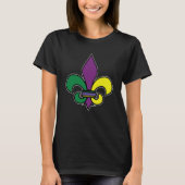 Mardi Gras Fleur De Lis Crown Carnival Costume T-Shirt (Vorderseite)