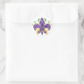 Mardi Gras Fleur-de-Lis Grunge Sticker (Tasche)