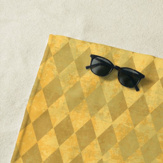 Mardi Gras Fleur-de-lis Harlequin Add Name & Year Strandtuch (Beispiel)