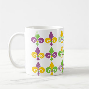 Mardi Gras Fleur de Lis Kaffeetasse