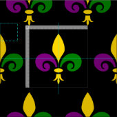Mardi-Gras-Fleur-de-lis-Muster Stoff (Kachel)