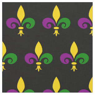 Mardi-Gras-Fleur-de-lis-Muster Stoff