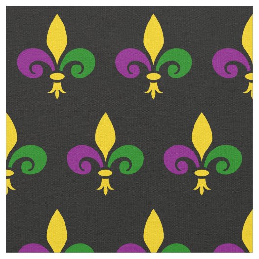 Mardi-Gras-Fleur-de-lis-Muster Stoff (Nahaufnahme)
