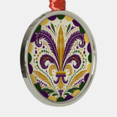 Mardi Gras fleur-de-lis Ornament Aus Metall (Rechts)