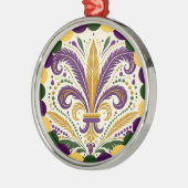 Mardi Gras fleur-de-lis Ornament Aus Metall (Links)