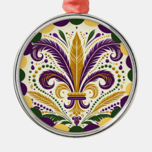 Mardi Gras fleur-de-lis Ornament Aus Metall