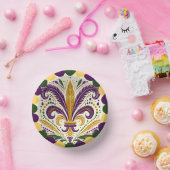 Mardi Gras fleur-de-lis Pappteller (Party)