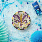 Mardi Gras fleur-de-lis Pappteller (Party)