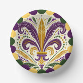Mardi Gras fleur-de-lis Pappteller (Vorderseite)