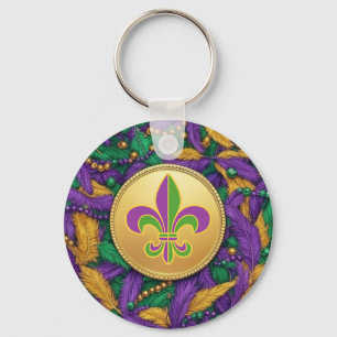 Mardi Gras Fleur de lis Schlüsselanhänger