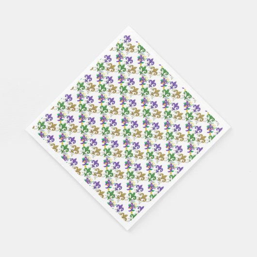 Mardi Gras Fleur de Lis Serviette (Ecke)