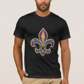 Mardi Gras Fleur de Lis T-Shirt (Vorderseite)