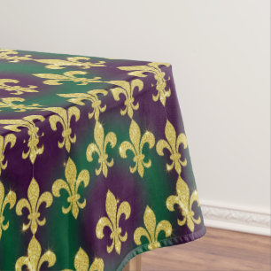 Mardi Gras Fleur De Lis Tischdecke