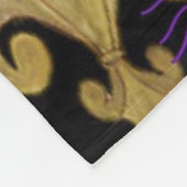 Mardi Gras fleur de lis und Masken Fleecedecke (Ecke)