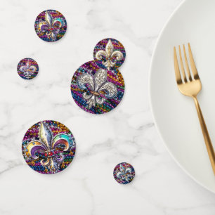 Mardi Gras Fleur de Lys Confetti Konfetti