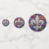 Mardi Gras Fleur de Lys Confetti Konfetti (Vorderseiten)