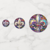 Mardi Gras Fleur de Lys Confetti Konfetti (Rückseiten)