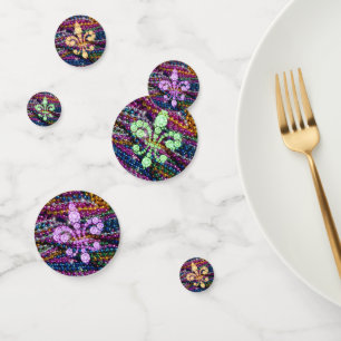 Mardi Gras Fleur de Lys Confetti Konfetti