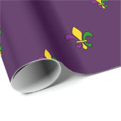 Mardi-Gras-Fleur-de-lys Geschenkpapier (Rolleneckpunkt)