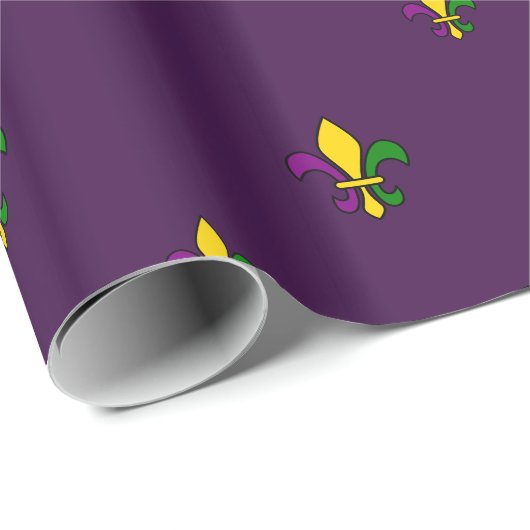 Mardi-Gras-Fleur-de-lys Geschenkpapier (Rolleneckpunkt)
