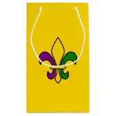 Mardi Gras fleur-de-lys kleine Geschenktasche Geschenktüte (Rückseite)